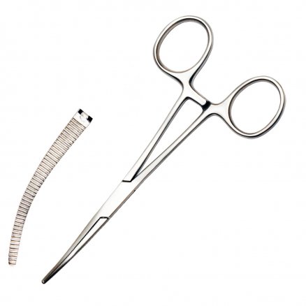 Затискач кровоспинний по Pean, тонкий, зігнутий. Довжина 14 см